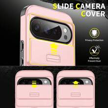 10 Pro/10 Pro XL手機殼，附可滑動相機蓋與旋轉支架環，超薄磁吸防震手機殼，相容 10 9 9A 9 Pro XL 8A 8 Pro 7 Pro 7 - 粉色 - 查看 5