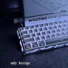 132 Keys Pure White Side-Printed Keycaps, PBT Material, Cherry Height, Minimalist Style, Compatible With Cherry/Gateron MX Switches, High Quality, Wear-Resistant, Non-Fading, Non-Oily - View 2