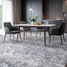 Black Solid Color Modern Minimalist Washable Rugs Area Rugs For Living Room Doormat Bathmat Room Decoration Rugs For Bedroom Large Carpets Ultra Soft Dining Room Rug Low Pile Rug For Home Office Decor Kitchen Rugs For Entryway Bathroom - Multicolor DT6 - View 2