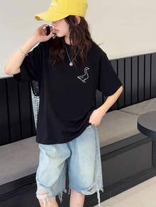 Tween Girls T-Shirts - Black - View 1