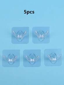 1/3/5/10pcs Transparent Adhesive Hook Shower Wall Shower Shaver Holder Shaver Storage Holder Suitable For Bathtub Storage And Storage Shower Hooks, Kitchen Storage Holder Suitable For Shaver Plug Towels - Multicolor - View 13