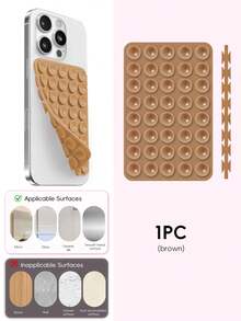1PC/2PCS Multi-Color Strong Silicone Phone Case, Double-Sided 80 Suction Cups Stand - Hands-Free Selfie/Video Stand, Suitable For IPhone And Android Phones, Birthday Gift, Phone Stand For Family And Friends, Phone Accessories - Multicolor - View 26