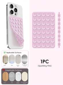 1PC/2PCS Multi-Color Strong Silicone Phone Case, Double-Sided 80 Suction Cups Stand - Hands-Free Selfie/Video Stand, Suitable For IPhone And Android Phones, Birthday Gift, Phone Stand For Family And Friends, Phone Accessories - Multicolor - View 28