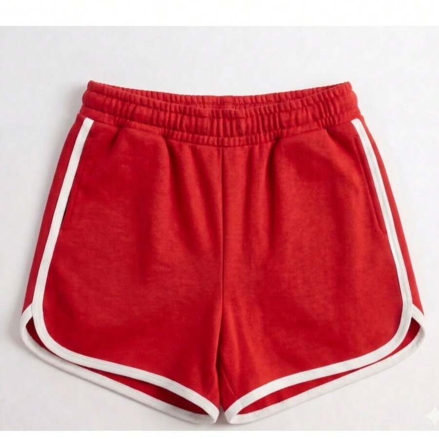 Sweatshirt/Sweatshirt/Shorts/Fashion/Foreign Fashion/Sporty - 紅色 - 查看 1