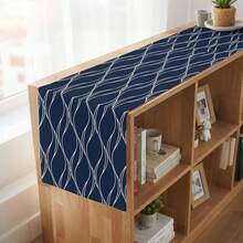 Navy Blue Table Runner, Wavy Line Texture Modern Art Geometric Coffee Table Runner Kitchen Dining Table Decor, Suitable For Indoor Outdoor Home Party Holiday - Multicolor - View 9