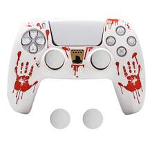 Funda protectora de silicona suave para mando de juego, pegatina de patrón de araña para panel táctil del mando, accesorios de tapa de joystick - Ver 4