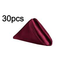6/20/30 piezas de servilletas de satén de 30*30cm/11.8*11.8in, diseño de unicolor clásico, elegante y sofisticado, adecuado para cenas diarias en el hogar, celebraciones festivas, fiestas de cumpleaños, recepciones de bodas y despedidas de soltera - Burdeos - Ver 7