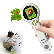 Handheld Digital Microscope For Kids With Endoscope Camera, 2" HD Screen, Portable STEM Science Toy, Pocket Microscope With Photo & Video Recording - Green - View 6