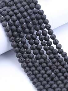 1 Strand Colored Lava Beads 8mm Natural Volcanic Stone Beads Round Loose Gemstone Stone Beads For Diy Bracelet Necklace Earrings Jewelry Making - Volcanic Stone - View 9