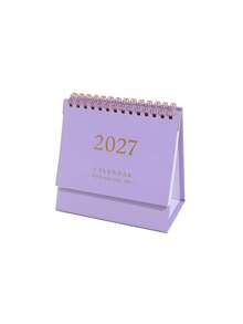 1 Pc Desk Calendar 2027 - Compact Vertical Flip Design, Durable Metal Ring Binding, Clear Monthly Layout - Simple And Fresh Calendar, Perfect For Home Office Or School Organization, Sophisticated Desk Calendar - Multicolor - View 21