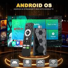 VELEC Android 14.0 TV Stick, Quad-Core, WiFi6 2.4G/5.8Ghz, BT5.0, Perangkat Streaming 4K HD untuk TV dan Proyektor, Plug and Play Android ATV Smart TV - Hitam - View 5