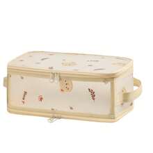 1 pieza Caja de almacenamiento plegable con estampado de dibujos animados, Caja de almacenamiento multifuncional con cremallera, Caja de almacenamiento para armario, Caja de almacenamiento para cajón, Caja de almacenamiento para dormitorio, Caja de almacenamiento para ropa, Caja de almacenamiento para ropa interior, sujetadores y calcetines, Caja de almacenamiento para cosméticos, Caja de almacenamiento para tocador, Suministros de almacenamiento para el hogar - Multicolor - Ver 9