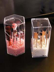 Automatic Makeup Brush Storage Box,Cosmetic Display Box,Dust-Proof Makeup Brush Storage Box,Transparent Cosmetic Storage Box,Used For Storing Eyeshadow, Lipstick And Makeup Brushes. - Multicolor - View 11