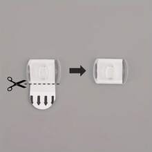 20-40pcs Mini Transparent Decorative Hook Clip, Light String Hook, Holiday Light String Clip, Suitable For Light String Decoration, Seamless Multifunctional Suspension, Suitable For Home And Outdoor Multifunctional Hooks - Clear - View 5