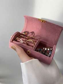 1 buah Kotak Perhiasan Elegan, Kotak Perhiasan, Kotak Penyimpanan Perhiasan Kecil Multifungsi, Kotak Rias, Anting, Cincin, Kotak Penyimpanan Perhiasan untuk Perjalanan, Perlengkapan Perjalanan - MultiWarna - View 10