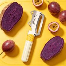1PC/2PCS Home Peeler, Minimalist Fun Multi-Function Fruit Peeling Knife, Non-Slip Comfortable Grip Kitchen Common Fruit And Vegetable Peeling Tool, Suitable For Processing Potatoes, Apples, Hard Skin And Soft Skin Ingredients, Peeler For Daily Meal Preparation - Multicolor - View 5