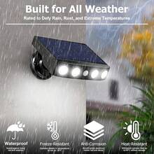 2/1pc Outdoor Solar Ultra-Bright Wall Lamp - Smart Sensor With IP65 Water Resistance, 3 Adjustable Lighting Modes, 2000LM, 180° Ultra-Wide Angle Lighting. Suitable For Garden, Porch, Patio, Garage, And Garden Lighting. The Perfect Gift For Friends. - 戶外壁燈 - 查看 6