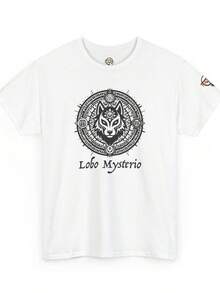 Lobo Mysterio |   Camiseta con Símbolo de Lobo Oculto - Negro - Ver 1