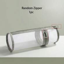 1個新款網格雙用化妝刷收納袋，旅行便攜拉鍊筆袋，極簡大容量刷子收納盒，可存放護膚品、化妝品、化妝刷和工具，適合新娘、母親節、生日、朋友或老師的理想禮物 - 彩色 - 查看 13