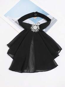 1pc Women's Fashion Elegant Faux Pearl Faux Rhinestone Flower Accessory Detachable Collar, Versatile For Party, Shopping, Commuting - Multicolor - View 12