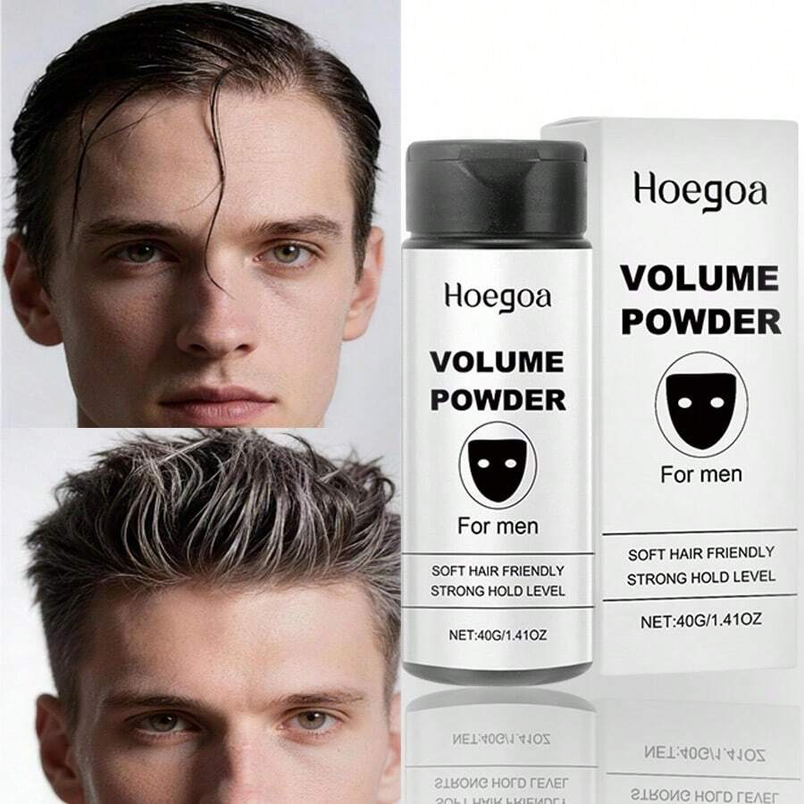 Hoegoa 40G/ Men's Volume Hair Powder, Non-Washable, Fluffy, Fresh-Smelling, Oil-Control, Long-Lasting Styling, Strongly Stylizing Hair Products, Must-Have For Travel, Father's Day Gift. - 白色 - 查看 1