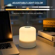 1/2 buah Lampu Meja Samping Tempat Tidur LED Sentuh, 3 Mode Lampu Malam dengan Pengisian Daya USB, Cahaya Lembut yang Melindungi Mata, Lampu Meja Portabel, Cocok untuk Kamar Tidur, Ruang Tamu, Ruang Belajar, Asrama, Membaca di Malam Hari, Alat Bantu Tidur - Lampu malam sentuh tiga warna - View 3