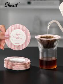 shoxil Set Kopi Pita Merah Muda, Cangkir Kertas Sekali Pakai Modis dan Kertas Filter Kopi UFO, Set Lengkap untuk Menyeduh Kopi Tetes, Cocok untuk Rumah, Perjalanan, dan Hadiah - berwarna merah muda - View 8