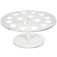 Acrylic Ice Cream Cone Rack, Single Layer 16-Hole/Double Layer 24-Hole Acrylic Waffle Cone Display Stand, Cupcake Cone Rack, Hand Roll Sushi Popcorn Rack - Perfect For Parties, Events And Dessert Bars, Birthday Parties, Weddings, Christmas, Flower-Shaped Transparent Food Display Stand - Multicolor - View 9