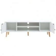 Miroytengo Television Stands & Entertainment Centers - White - Light Wood - View 2