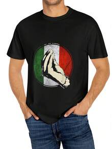 Camisetas de Verano para Hombre, Casuales, de Manga Corta y Cuello Redondo - Negro - Ver 2