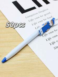1/7/20/50pcs Custom Creative Ballpoint Pens, Doctor And Nurse Pattern Pen Clip Design, Push-Button Ballpoint Pens, Large Capacity Writing Pens, Suitable For Back To School Learning Supplies During The School Season, Customized Pens For School Event P - Multicolor - View 23