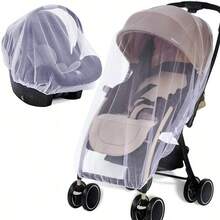 1pc Full Coverage Baby Stroller Mosquito Net, No Installation Required, Anti-Mosquito Cover With Dense Mesh For Baby Stroller - Multicolor - View 2