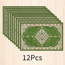 1pc Persian Style Placemat, Breakfast Mat, Coffee Mat, Coaster Set, Bowl & Plate Mat, Home Decor, Kitchen Accessory, Easy To Clean Placemat, Suitable For Home, Kitchen, Dining Room Table Decor, Holiday Gift, Multi-Piece Combination Set, Linen Placemat - Multicolor - View 17