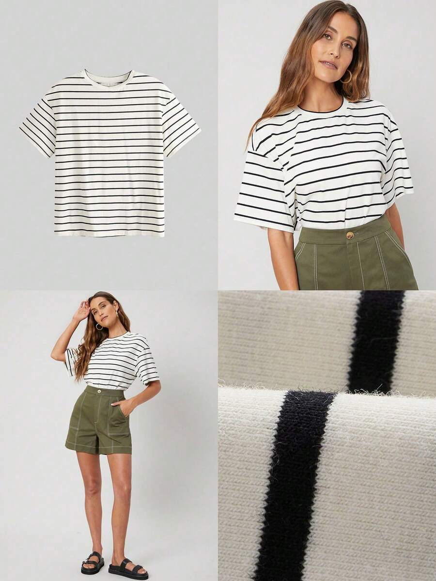 PREMIUM CAMISETA DE HOMBROS CAÍDOS - Blanco - Ver 1