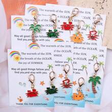 5pcs/10pcs Crab And Coconut Tree Party Keychain Set, Pocket Hug Token, Pocket Hug Gift Bag. Used For Car Keys, Backpacks, Phones And Other Small Accessories. Suitable For Travel Souvenirs, Beach, Pool Parties, Summer Outdoor, Commemorative Gifts, Birthday Parties, Friendship Gifts And More. Give To Your Friends, Family And Partners. - Multicolor - View 12