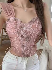 Women Tops - Pink - View 5