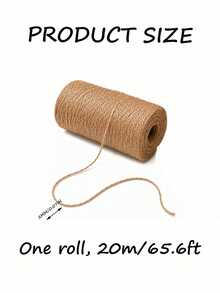 1 Roll 20/100/218/999m Vintage Style Jute Rope, Multi-Purpose, Suitable For Gift Wrapping, Hanging Plants, DIY Crafts And Rustic Home Decor - Multicolor - View 8