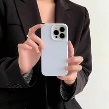 Grooved Button Design, High-Quality Liquid Silicone Phone Case, Compatible With 17 AIR 16 15 14 13 12 11 Pro Max, Soft Waxy Touch, Skin-Friendly And Comfortable. - Blue - View 2