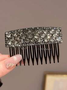 4 buah/1 buah Sisir Rambut Mewah Bertabur Berlian Imitasi untuk Wanita, Sisir Penata dan Pengatur Rambut yang Berantakan, Jepit Rambut Sanggul Elegan, Aksesori Rambut, Indah untuk Penggunaan Sehari-hari, Warna Acak, Sisir Rambut - MultiWarna - View 6