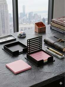 Multi-Functional Note Storage Box Keeps Your Desk Tidy And Helps You Work Efficiently Starting From Your Workspace. - Multiple Styles - View 8