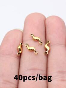 40個 11x3mm 扭轉水滴形連接扣吊飾 DIY手鍊製作項鍊製作珠寶製作手工藝配件 - 扭曲水滴連接件 - 查看 6