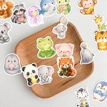 50pcs Cute Mini Animal Stickers, Cat & Dog Patterns, Suitable For Journals, Walls, Phone Decoration, DIY, Back To School School Supplies - A - View 7