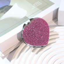 Espelho de Bolso Portátil Dobrável em Formato de Coração com Strass de Luxo, Espelho de Maquiagem Dupla Face Brilhante, Uso Duplo para Casa e Viagem. Espelho de Vaidade de Bolso Requintado, Compacto e Portátil, Adequado para Decoração de Sala de Estar, Quarto, Banheiro; Também um Ótimo Acessório de Viagem, Perfeito como Presente de Casamento, Festa, Aniversário para Mulheres, Meninas, Mães, Amigas e Amantes. - Multicolorido - Visão 14