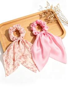 2 chiếc khăn choàng voan hoa văn màu trơn, phong cách cung đình Bohemian, phụ kiện polyester thường ngày, phù hợp cho mọi mùa, lễ hội, tiệc tùng. - Màu Hồng baby - Xem 6