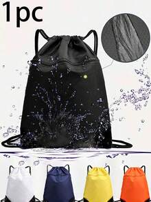 1pc Large Capacity Waterproof Drawstring Backpack, Dry And Wet Separation Design - Lightweight Waterproof Drawstring Backpack - Quick-Drying Multifunctional Waterproof Daily Backpack, Large Capacity, Suitable For Hiking And Sports - Comfortable And Portable Design, Suitable For Outdoor Adventures - Multicolor - View 1