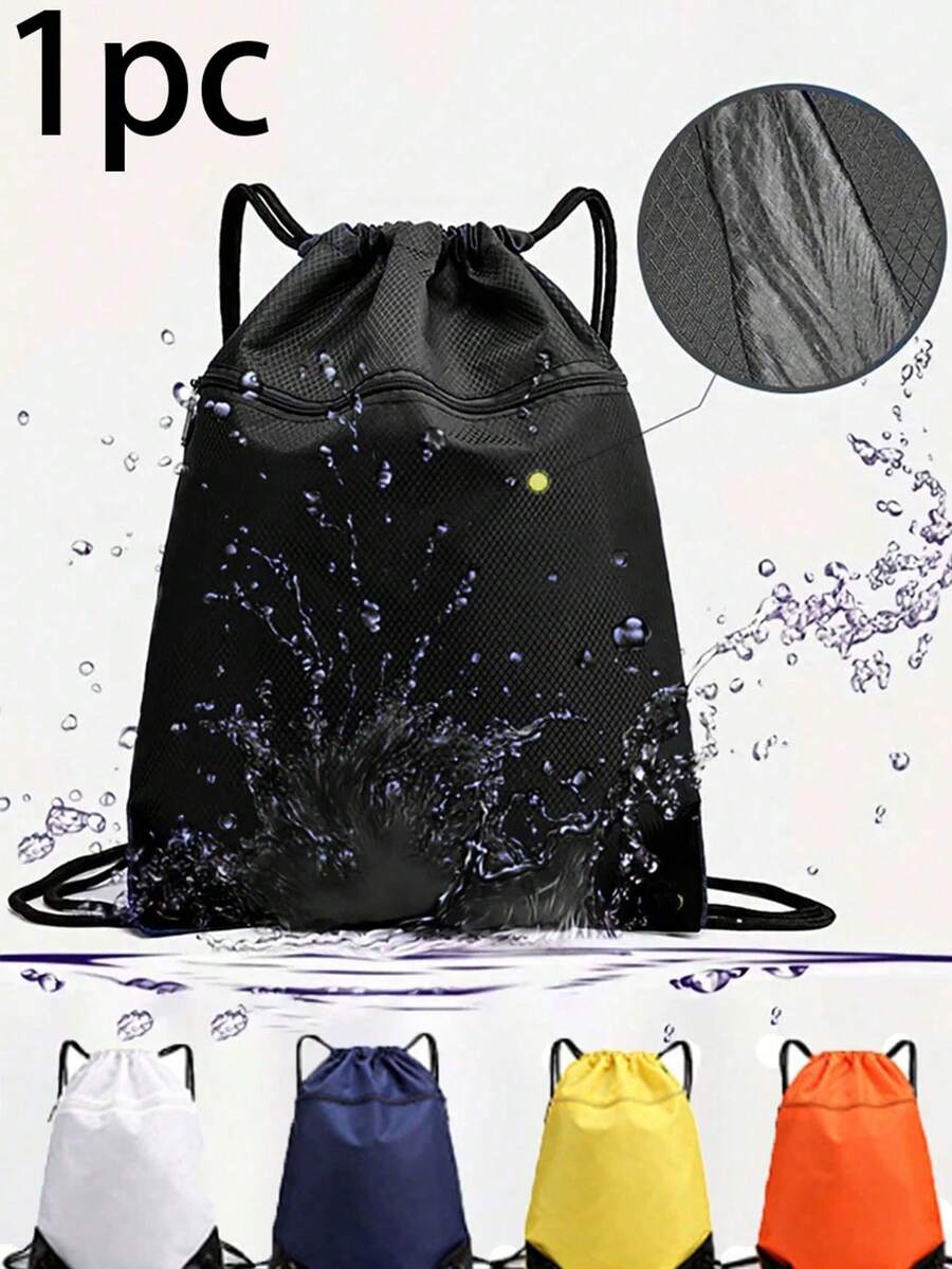1pc Large Capacity Waterproof Drawstring Backpack, Dry And Wet Separation Design - Lightweight Waterproof Drawstring Backpack - Quick-Drying Multifunctional Waterproof Daily Backpack, Large Capacity, Suitable For Hiking And Sports - Comfortable And Portable Design, Suitable For Outdoor Adventures - Multicolor - View 1