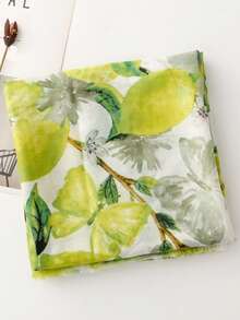 Women's Floral Print Scarf, Casual Versatile, Suitable For Daily Wear - Green - View 6