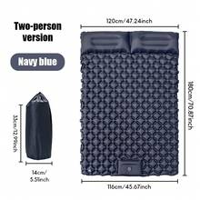 1 buah Kasur Angin Tiup Ganda dengan Pompa Kaki, Bahan Nilon TPU Tebal, Pompa Kaki Terintegrasi, Sangat Nyaman, Pengisian Otomatis Cepat, Ideal untuk Berkemah, Bepergian, dan Penggunaan di Rumah - Kasur tidur ganda - View 10