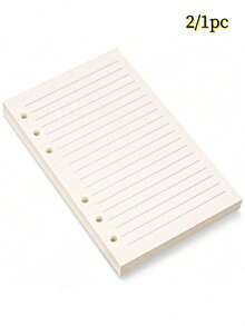 2/1pc A5/A6/A7 Loose Leaf Refill, 6-Hole Notebook, Includes 45 Sheets (90 Pages) Memo Paper, Grid Notebook Refill, Manual Refill, Loose Leaf Refill. Suitable For Student Note-Taking And Office Records. School Supplies - White - View 1