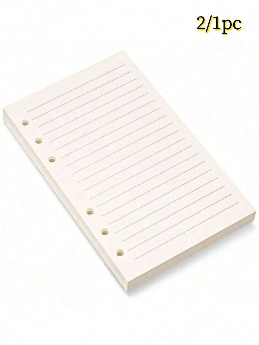 2/1pc A5/A6/A7 Loose Leaf Refill, 6-Hole Notebook, Includes 45 Sheets (90 Pages) Memo Paper, Grid Notebook Refill, Manual Refill, Loose Leaf Refill. Suitable For Student Note-Taking And Office Records. School Supplies - White - View 1